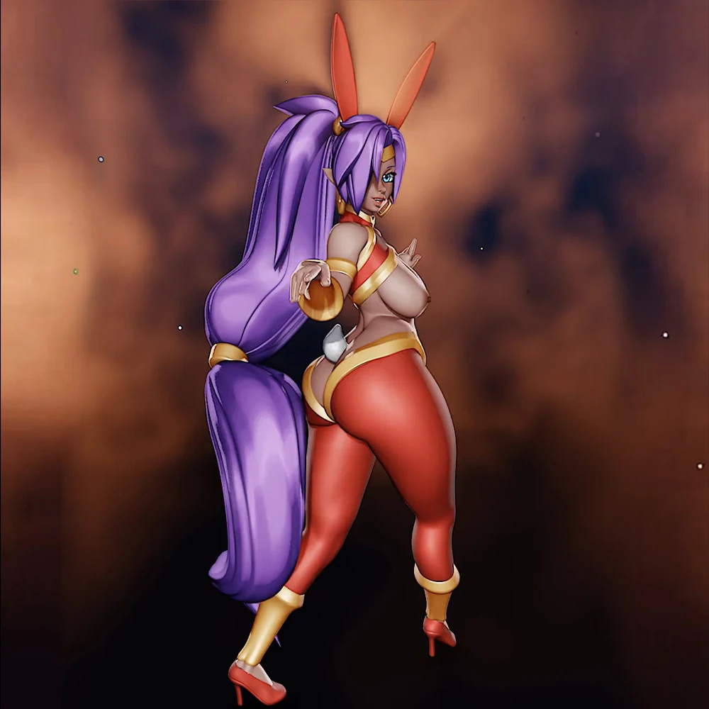 Модель 3d печати 1/24 набор красивых девушек зайчик Shantae модельная фигурка из смолы