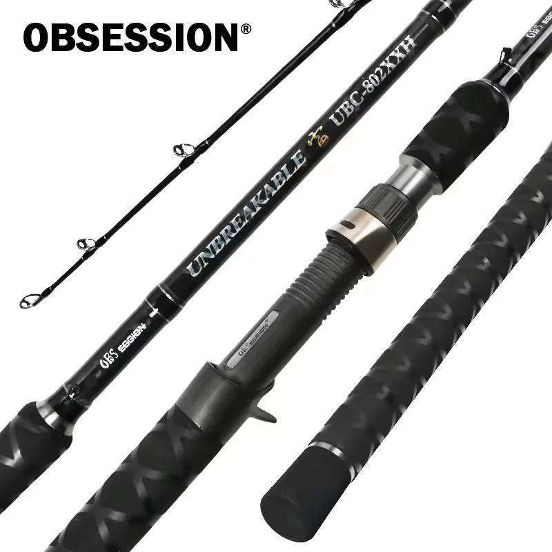 Фото OBSESSION UNBREAKABLE 2,28 м 2,4 м Snakehead Snapper Pole XXH Power Carbon Супер жесткая удочка Casting Grouper удочки №1