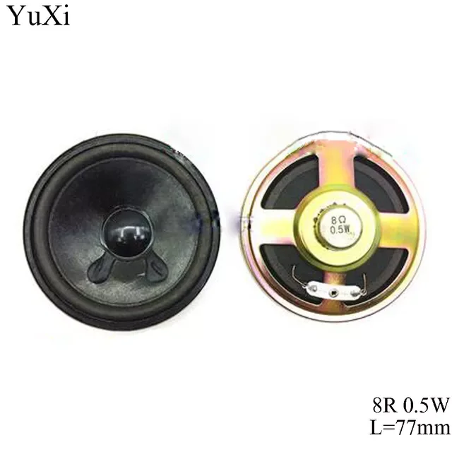 

YuXi 8 Ohm / 8R 0.5w 1W 2W 3W 1/2/3W 50mm 57mm 66mm 77mm Diameter Loudspeaker Loud Speaker