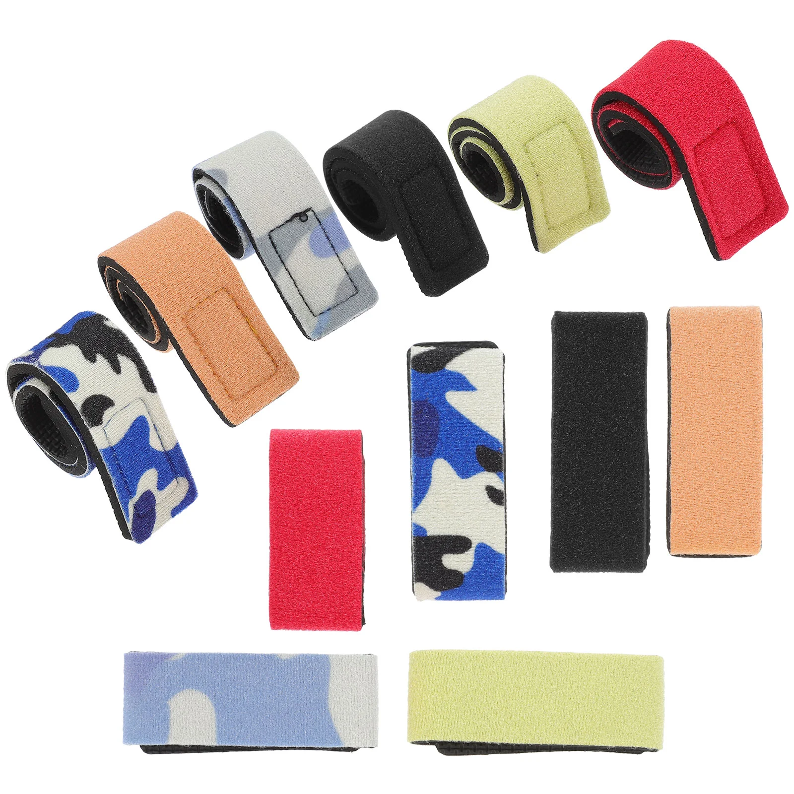 

12 Pcs Strap Rod Fixing Holder Straps Boat Fishing Ties Camouflage Carrying Belt Shoulder