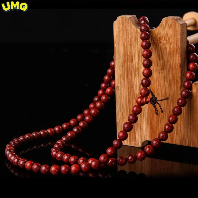 

Природные черные сандаловые бусины из Замбийского красного сандалового дерева, Браслет 2,0, 8 мм, высокая плотность, мужские и женские мужски...