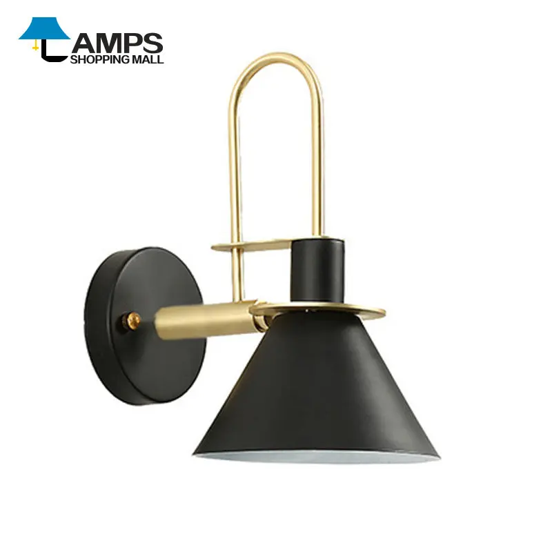 

Nordic simple Makaron bedroom bedside wall lamp hotel bedroom corridor background wall horn lamp