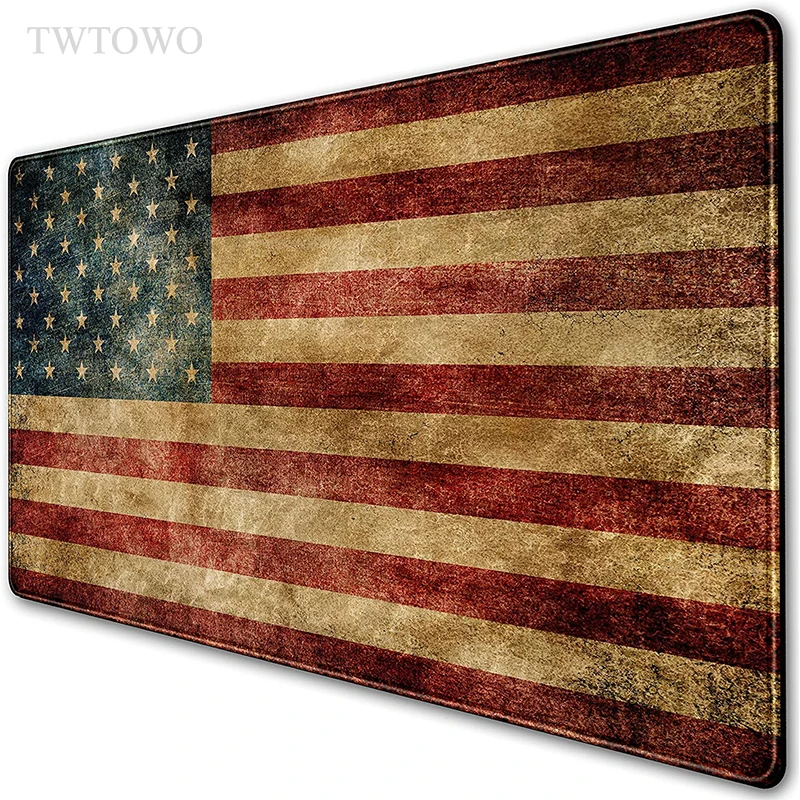 Vintage American Flag Mouse Pad Gaming XL HD New Large Mousepad XXL Mouse Mat Carpet Office Computer Table Mat Mouse Mat