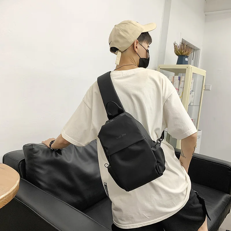 New Korean Fashion Men's Chest Bag: Trendy, Versatile Crossbody & Shoulder Bag for the Modern Man, Outdoor Multifunctional Backp