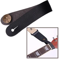 ipc genuine leather guitar strap button for acoustic folk classic guitar black pu accessories guitar strap button