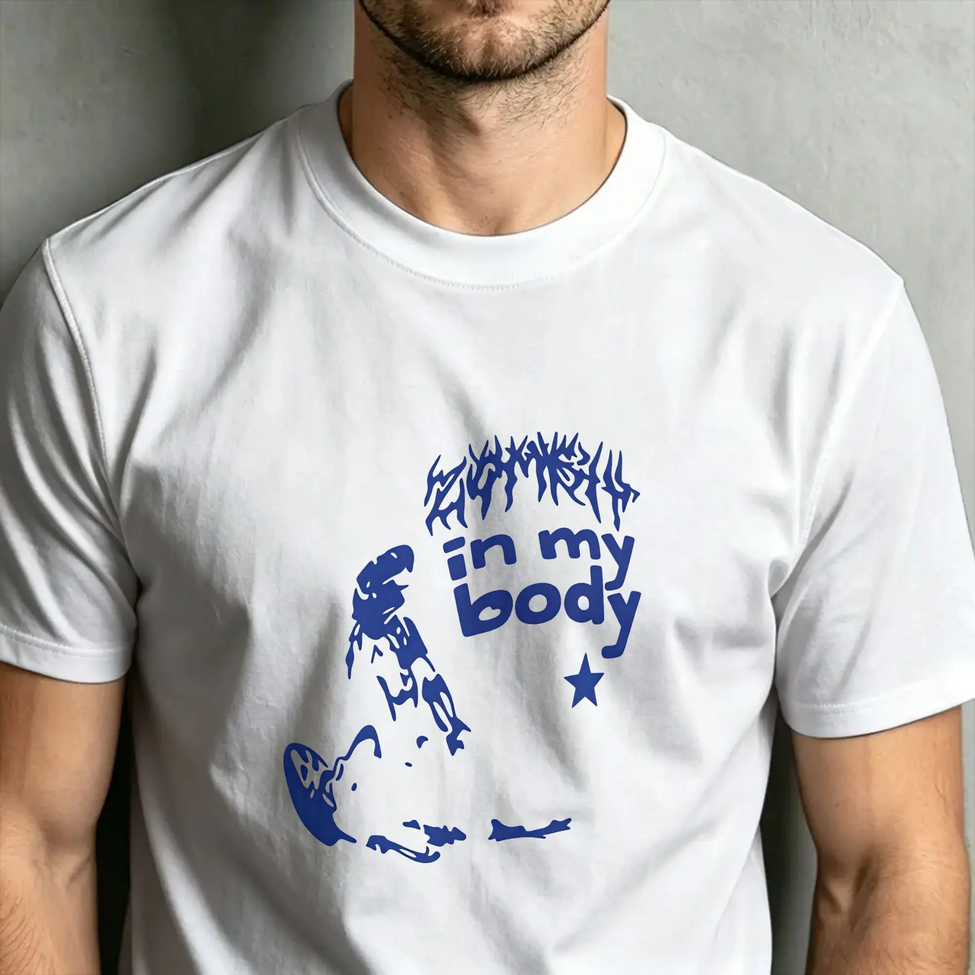 Фото Повседневная футболка Summer Zombie in my body, популярные футболки, хлопковая футболка Rodrigo для мужчин, повседневные свободные топы с короткими рукавами в стиле Y2K №4