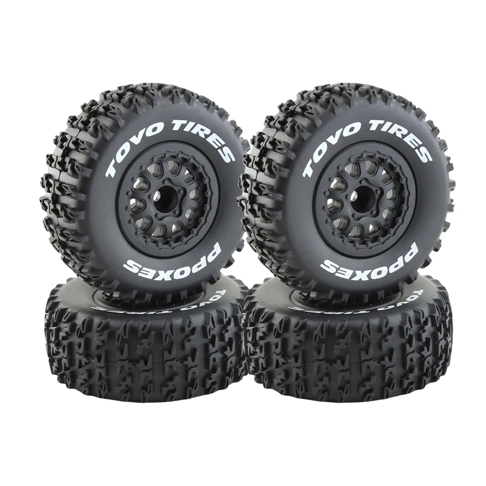 

4x 1/10 RC Wheel Tires for Huanqi 727 Model Buggy Short Course Truck Vehicles Upgrade