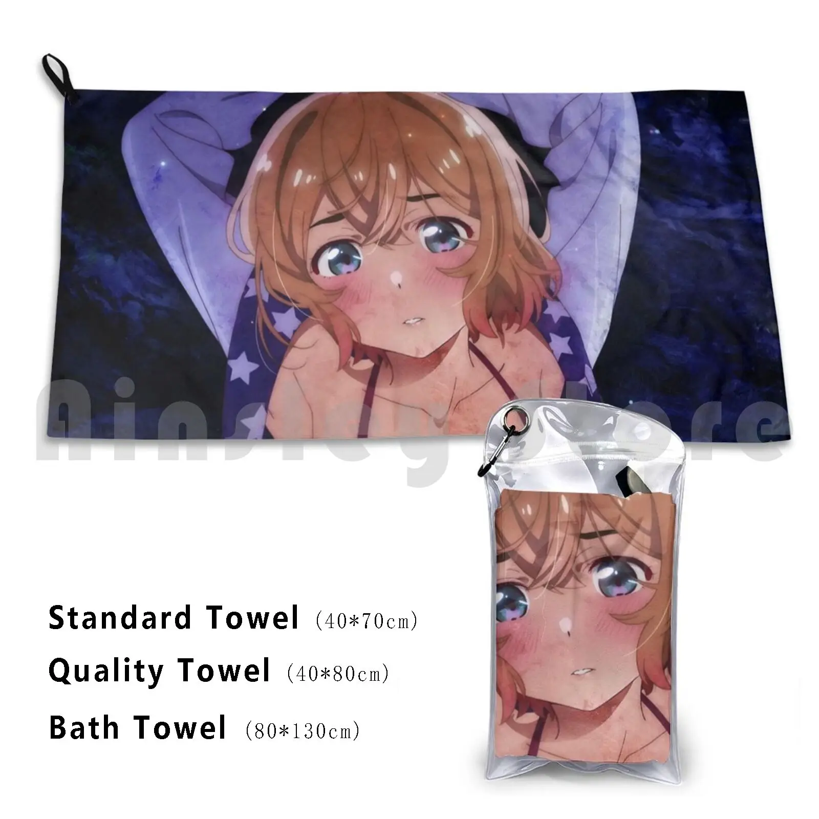 Фото Банное полотенце Nanami Mami пляжная Подушка Nanami Mami Аренда для девушки Okarishimasu Kanojo Аниме Манга сексуальные Ecchi №1