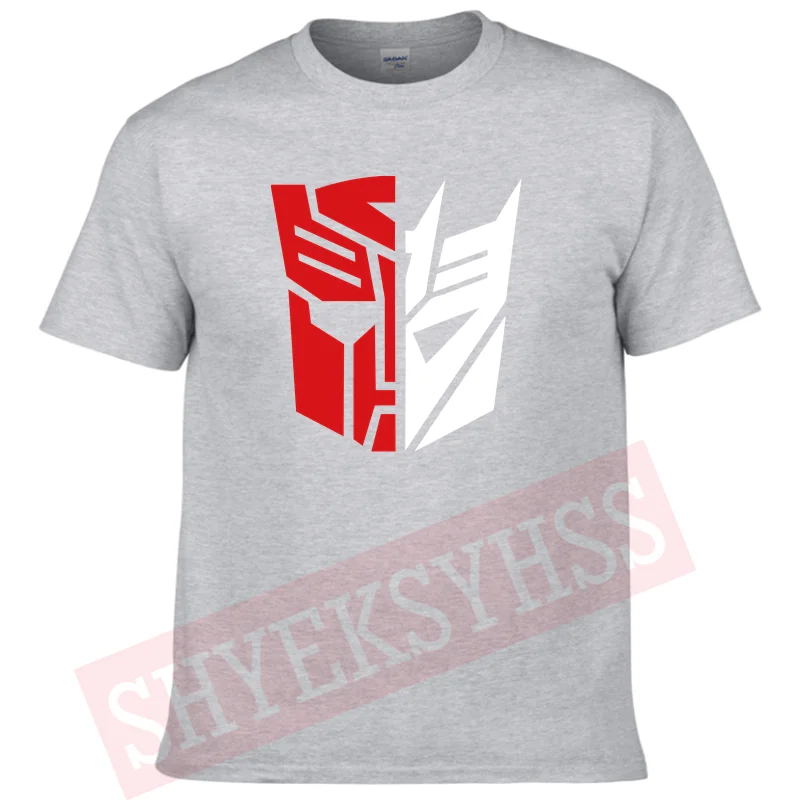 Футболка мужская хлопковая с коротким рукавом Автоботы Optimus Prime декаптиконы