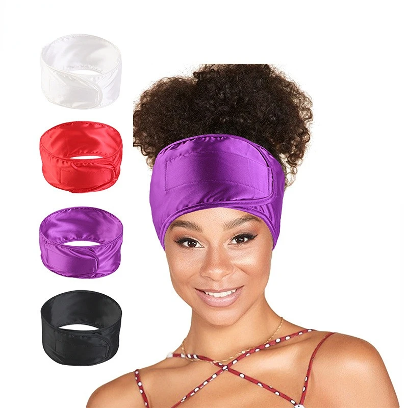 NEW Women Adjustable Headband Silky Satin Makeup Hair Band Headbands for Face Washing Women SPA Facial Headband Hair Accessories