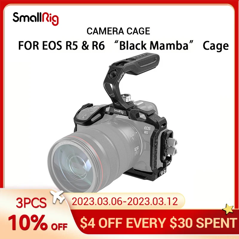 SmallRig Black Mamba Camera Cage with HDMI cable clamp and T