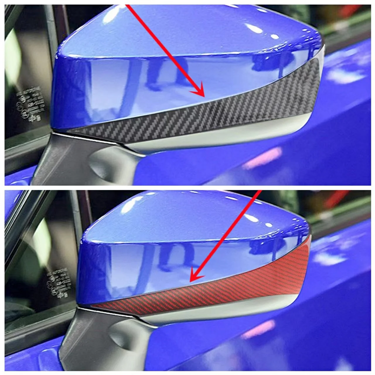 

Украшение для зеркала заднего вида автомобиля из углеродного волокна, отделка бокового зеркала заднего вида, декоративные наклейки для Subaru BRZ, для Toyota 86