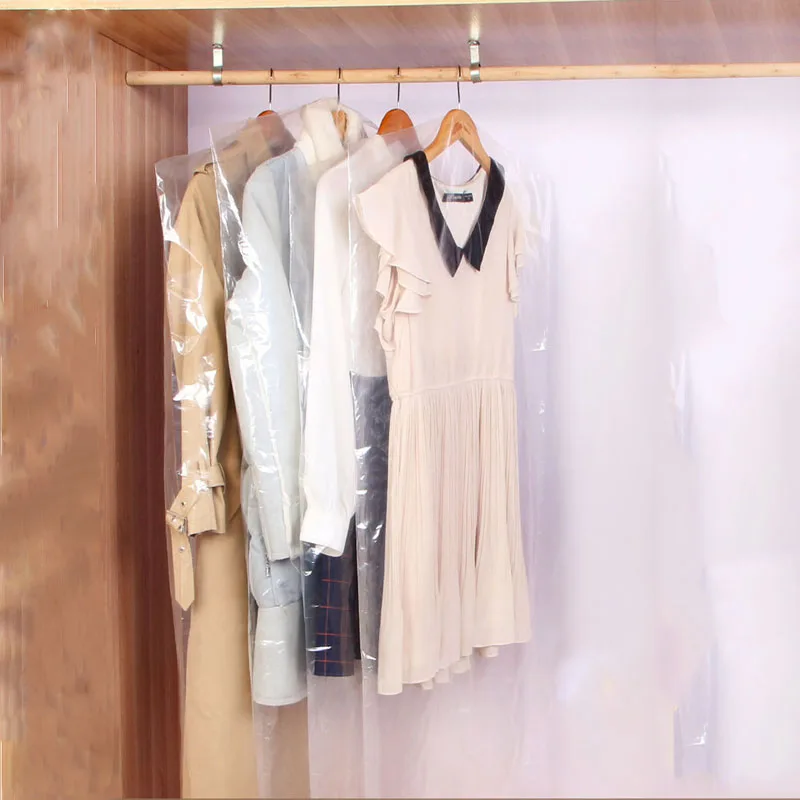 

5-7 Year Old Children's Clothing Dust Cover Wardrobe Thickened Durable Dust Cover 45x70CM Translucent Clothes Storage Bag