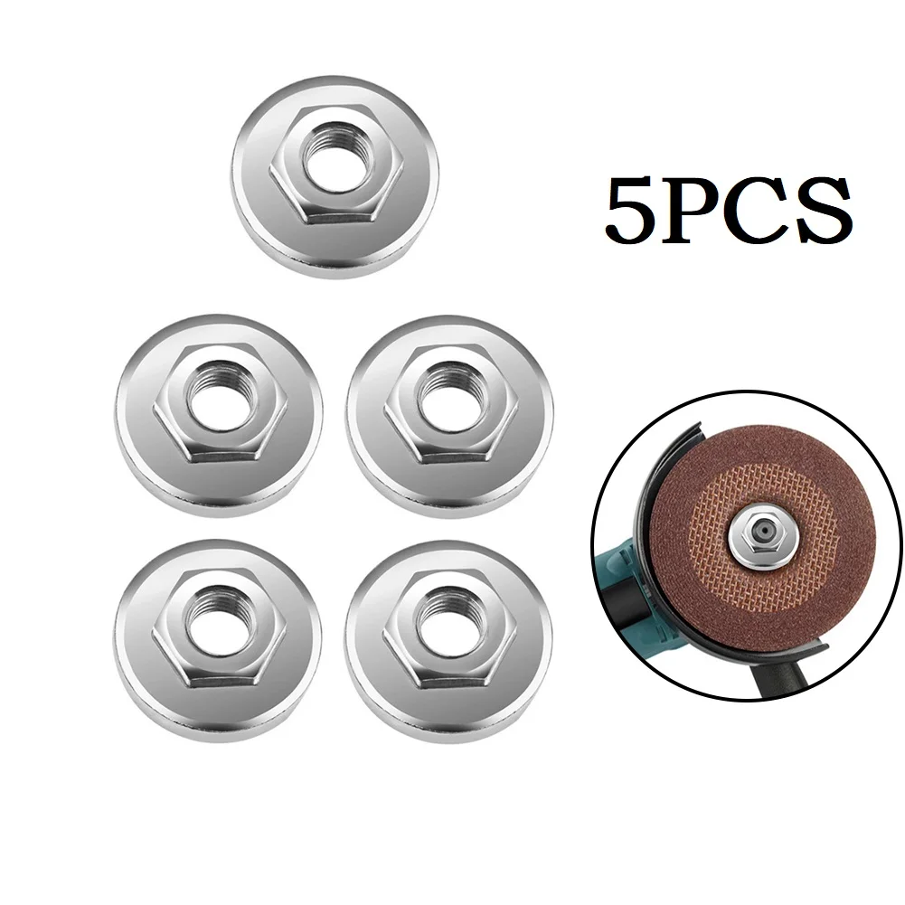 

5 Pcs Angle Grinder Nuts M10 Hex Nut Stainless Steel For For 100 Type Angle Grinder Quick Change Locking Release Flange Nuts