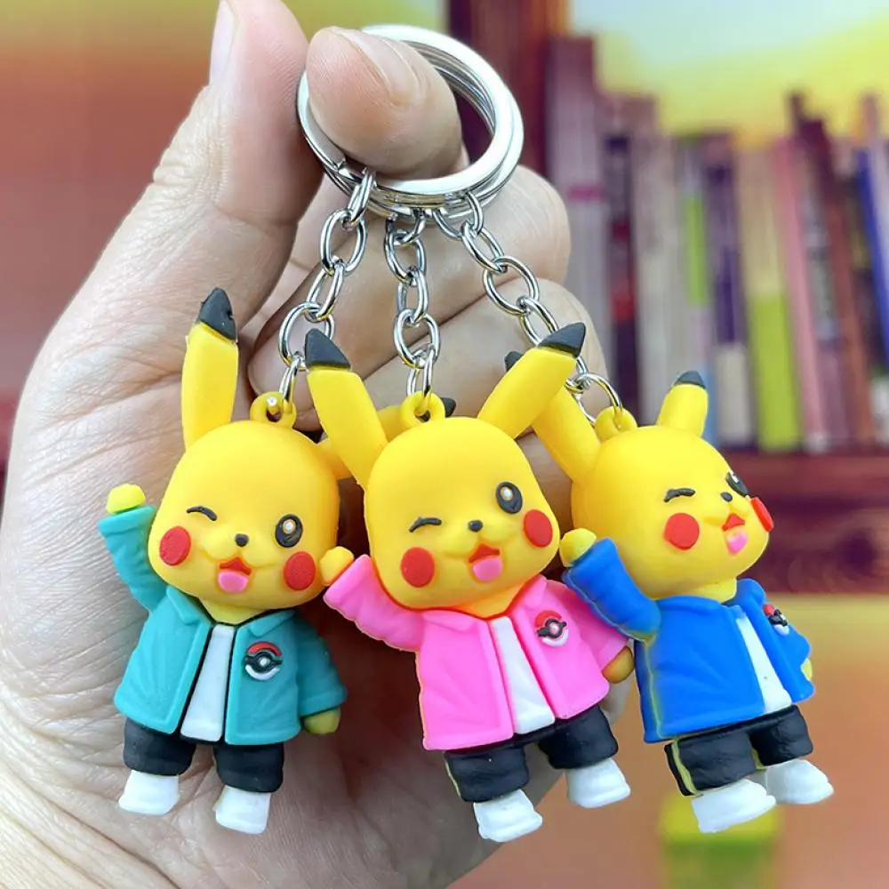 

Pikachu Pokemon Keychain Anime Figure Kawaii Doll Cartoon Peripheral Toys Accessories Decorative Bag Schoolbag Pendant Figures