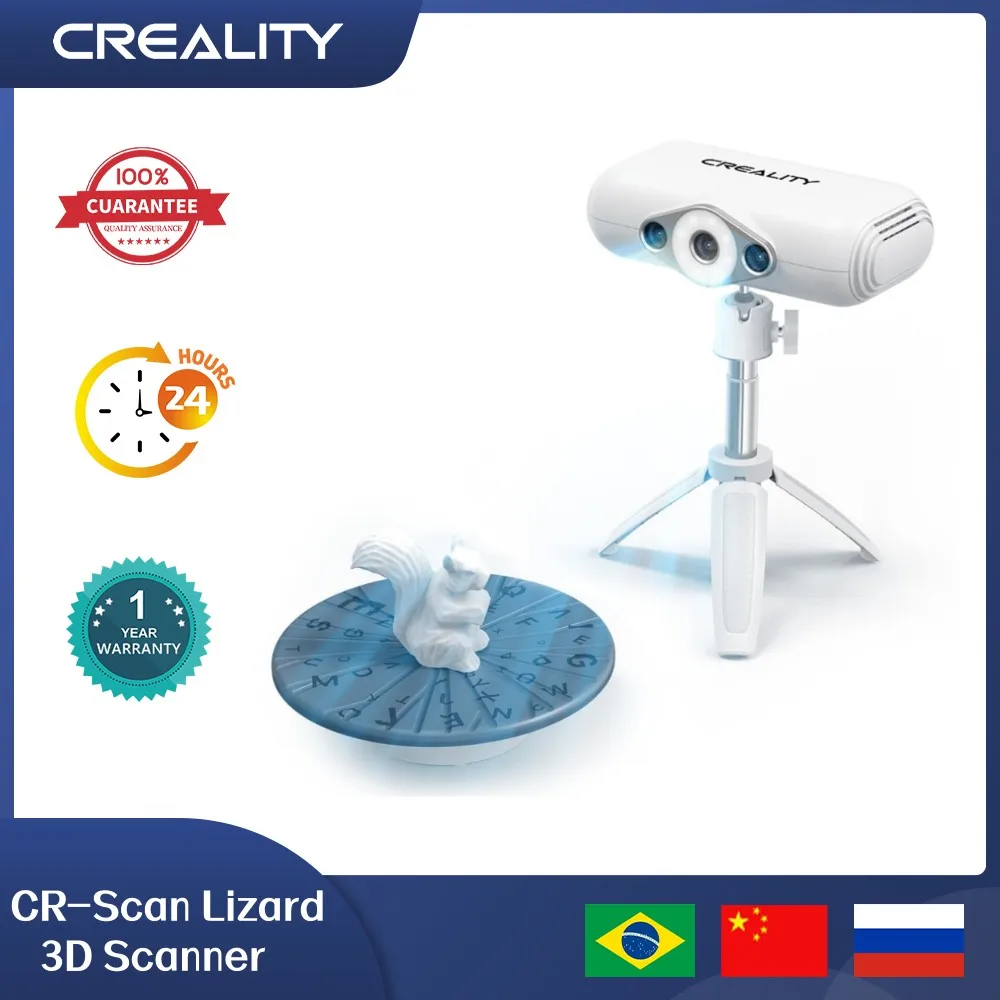 

Creality CR Scan Lizard 3D Scanner Up to 0.05mm Accuracy Scan Without Sticking Point Scan in Sunlight No-Marker Scanning