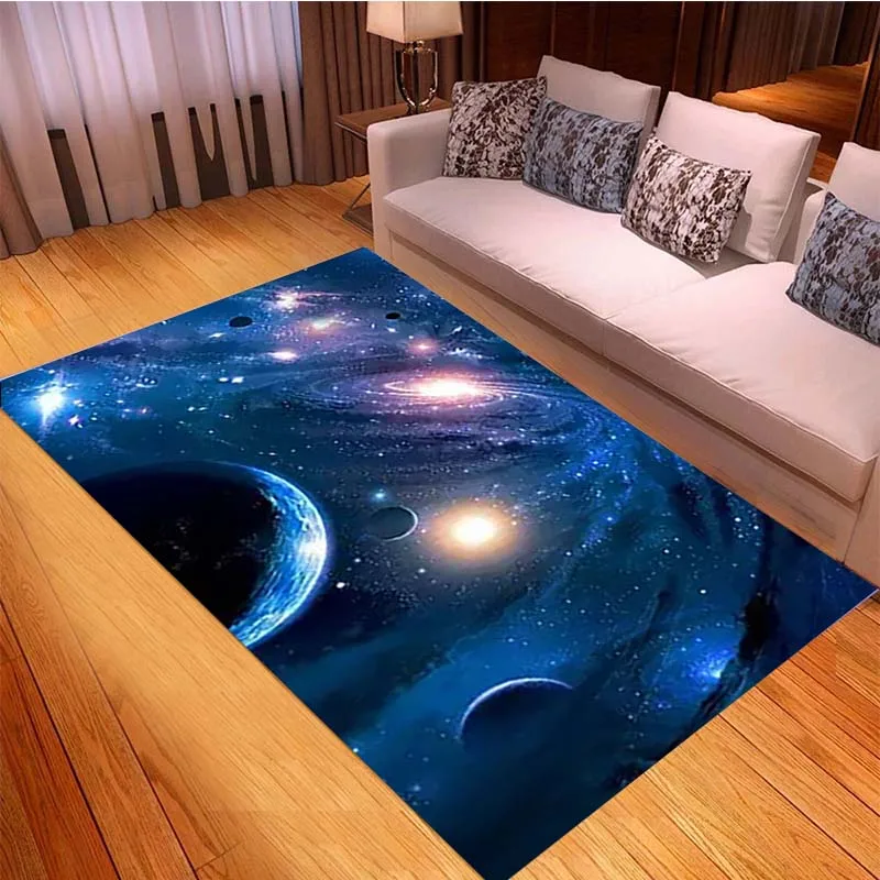 

Space Planet Rug Starry Sky Carpet In The Living Room Rug Illusion Rug Home Decor Bedroom Mat Children Carpet Furry Area Rug