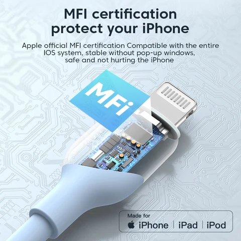 KUULAA Кабель MFi Lightning для iPhone 14 13 12 11 Pro XS Max X PD30W Быстрая зарядка USB C для iPhone 8 7 6 s Plus Шнур для зарядки