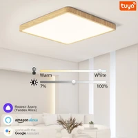 tuya smart ceiling lamp app voice control with alexa yandex square ultra thin ceiling lights dimmable led lights for living room