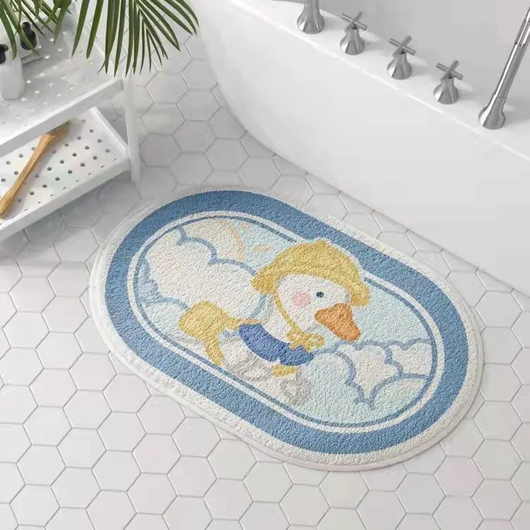 

Ins wind cute duckling carpet bathroom floor mat bathroom doorway fast drying anti-skid floor mat bedroom bedside blanket