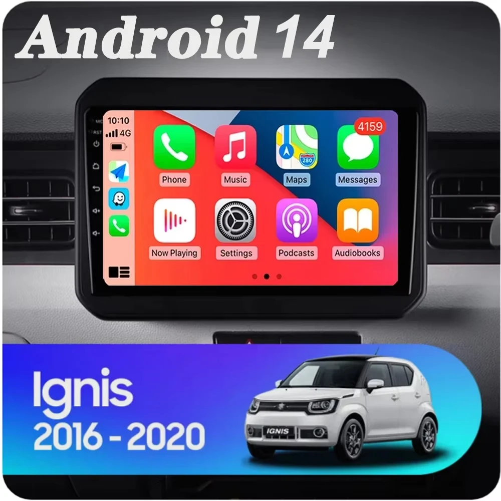 Android 14 для Suzuki Ignis 2016 2017 2018 2019 2020 автомобильный радиоприемник стерео IPS