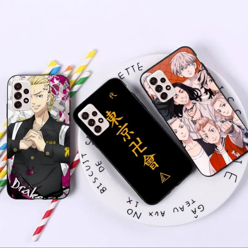 

Tokyo Revengers Anime Phone Case for Samsung A91 A81 A73 A72 A71 A30S A20 A12 A13 A52 A53 4G 5G Black Soft Cover Funda Shell