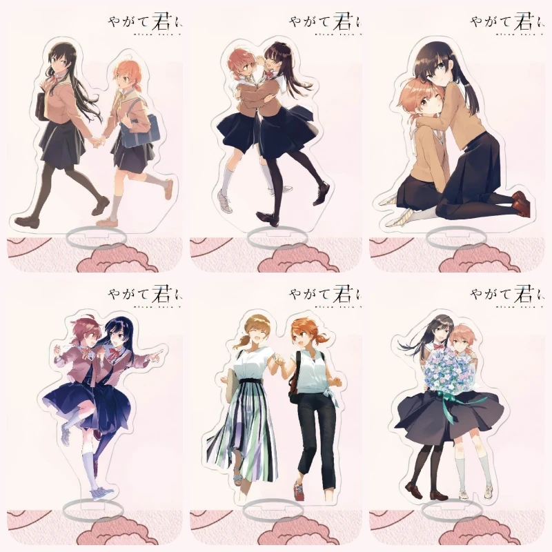 Фото Yuri Anime Bloom Into You акриловая подставка Yuu Koito Touko Nanami экшн-фигурка игрушка акриловая настольная подставка модель игрушки подарки 15 см №1