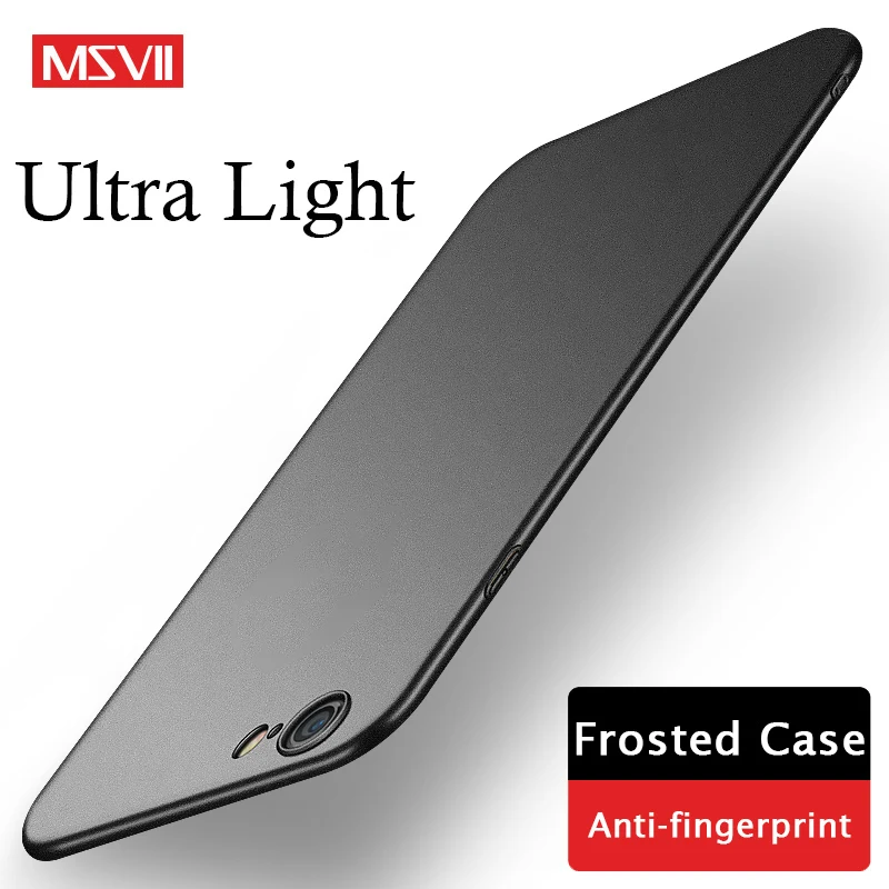 

SE 2022 чехлы для телефонов MSVII Оригинальный ультратонкий матовый чехол для Apple iPhone 7 8 Plus SE 2 3 чехол матовый Жесткий ударопрочный Поликарбонат