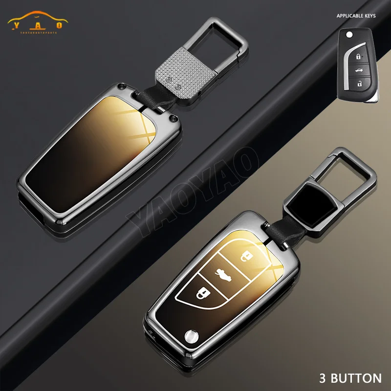 Цинковый сплав градиентного цвета автомобильный удаленный ключ для Toyota Auris Corolla