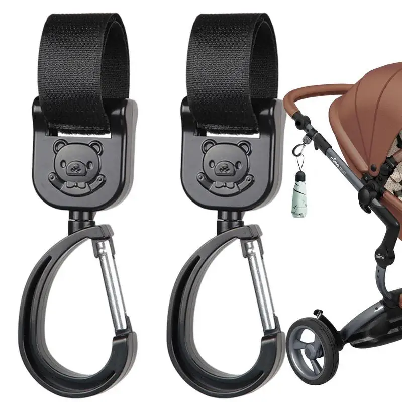 

_ Удобный органайзер для детской коляски, крючок-зажим для сумок, 2 шт., крючки для сумки для подгузников и органайзер для детской коляски