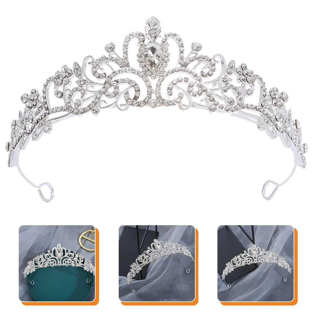 

Wedding Crystal Tiara Headband Headpiece Bridal Flower Girl Rhinestone Queencrownsgirls Birthday Party Royal Headdress Vintage