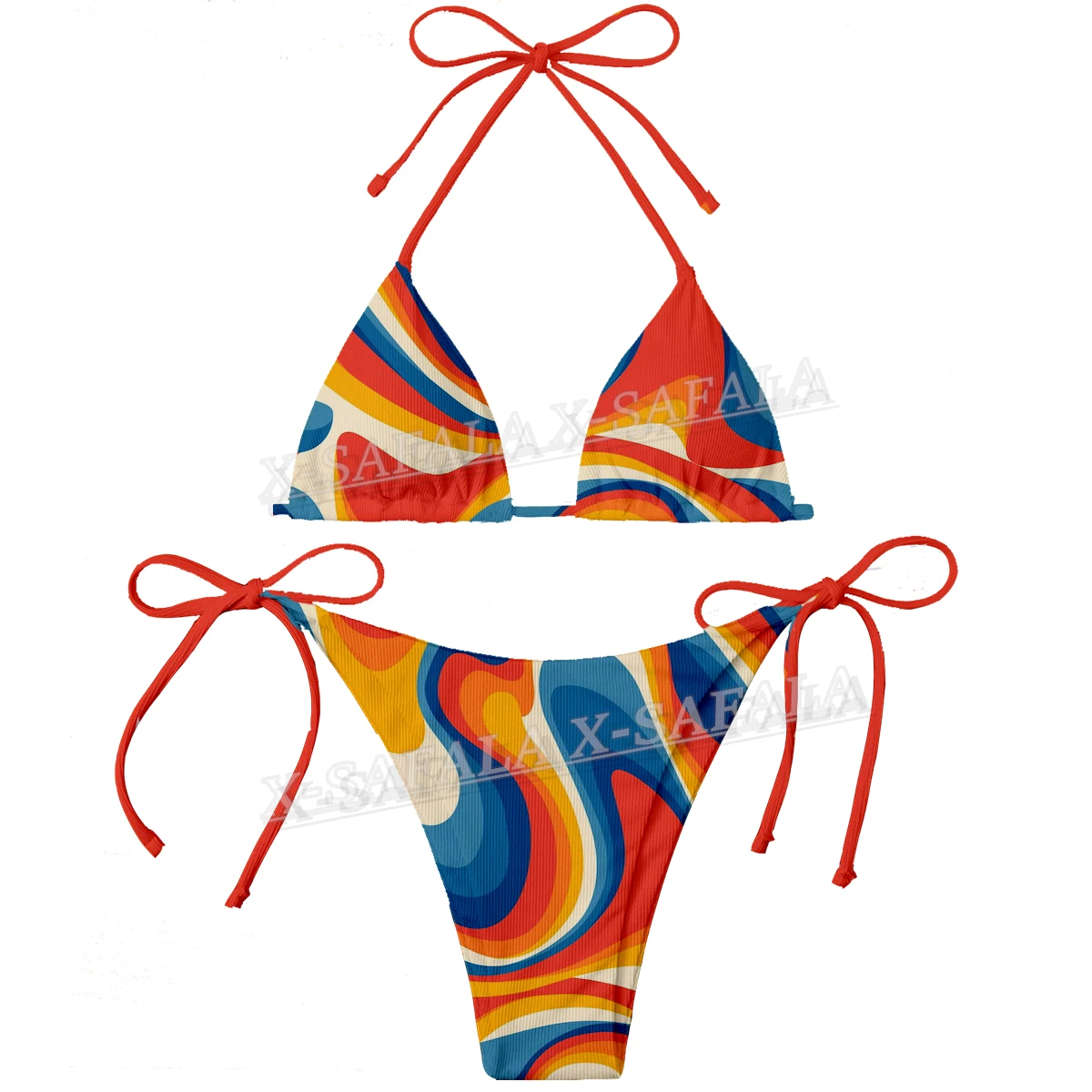 

Hippie Psychedelic Colorful Trippy 3D Print Women Micro Bikini Set Summer Beachwear Mankini Cute Sexy Beach Bathing Suit-16