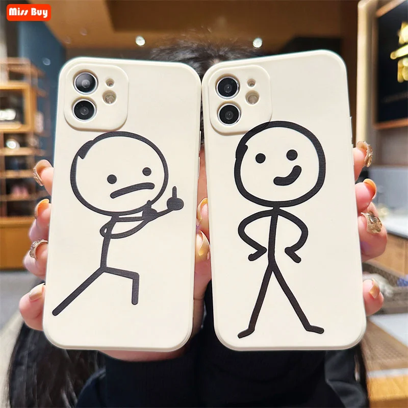 

Cartoom Cute Matchman Silicone Case for Samsung galaxy S23 Ultra S22 S21 Plus S20 FE S10 Plus M23 M33 M53 Soft Bumper Back Cover