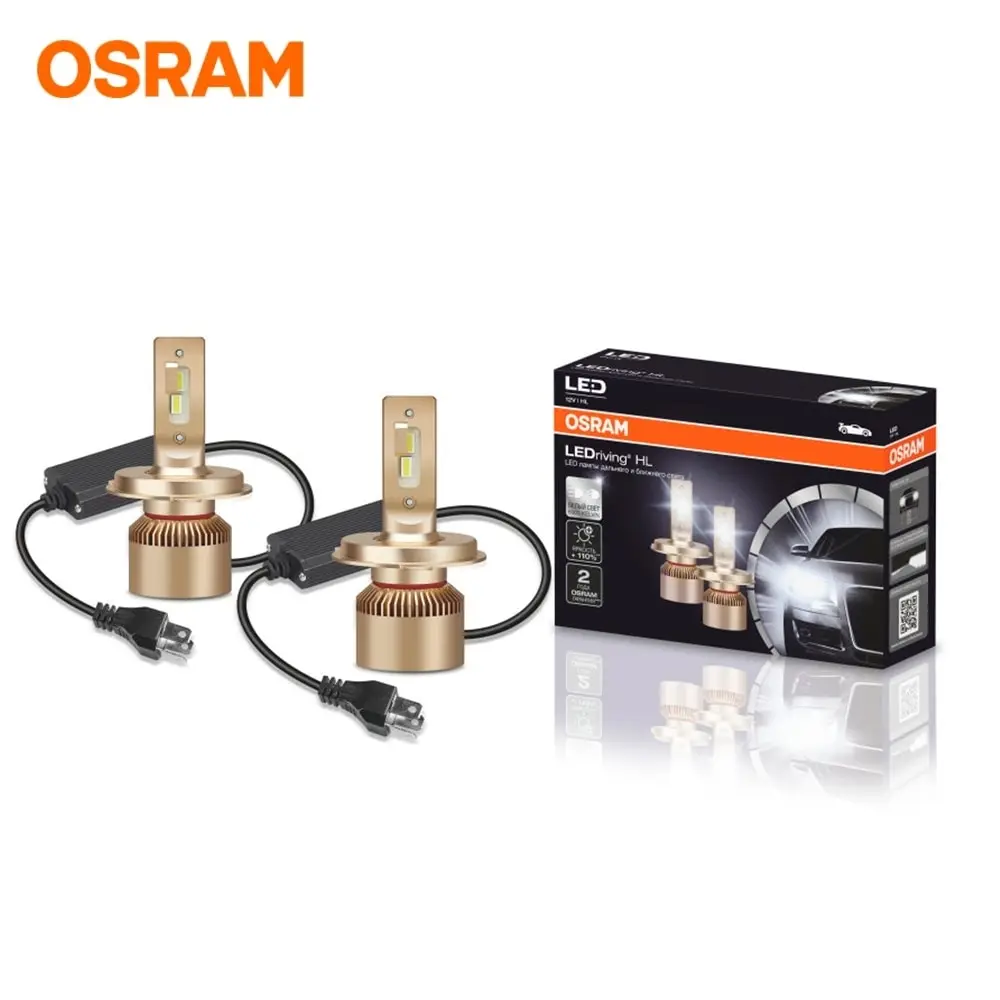Светодиодная автомобильная лампа Osram H4 LEDriving HL 6000K (2 шт.) +110 % света 64193DWS | Car Headlight