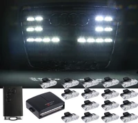 16 in 1 led suv grille strobe light automotive strobe warning led flashing emergency car external light with wireless control