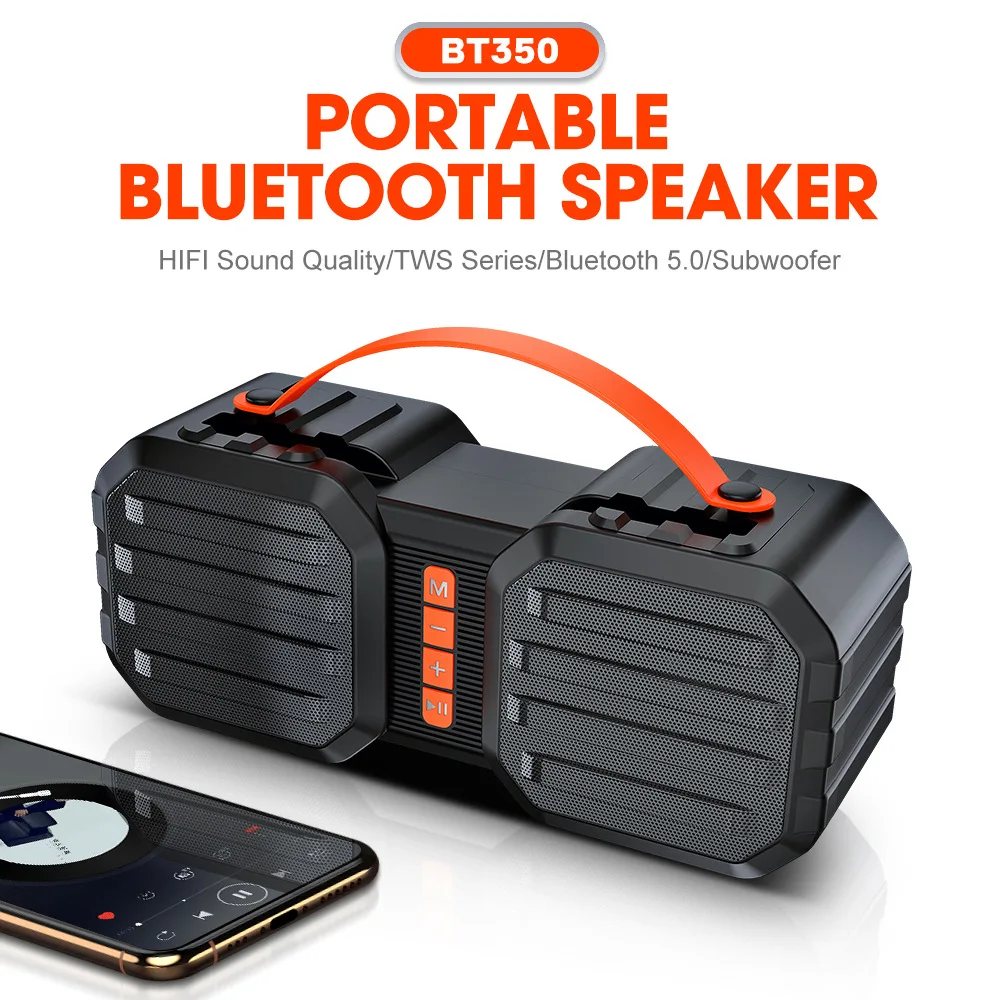 BT350 outdoor portable Bluetooth speaker Wireless speaker card subwoofer speaker Music video speaker