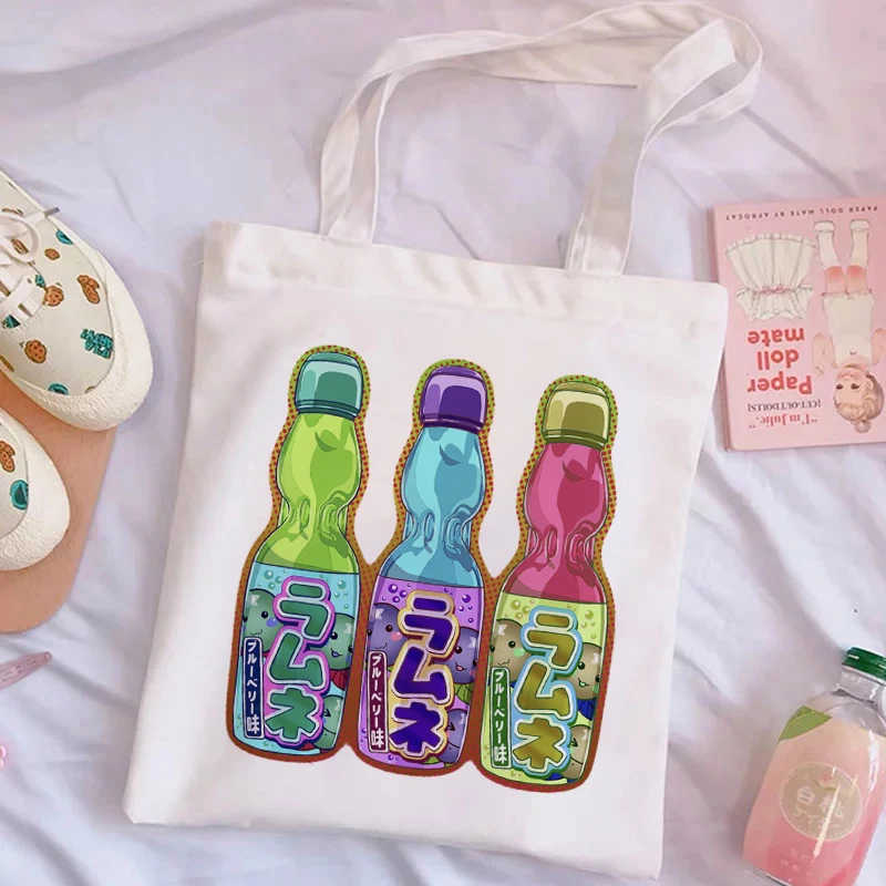 Симпатичная забавная дамская сумка для покупок с принтом в виде бутылки напитков