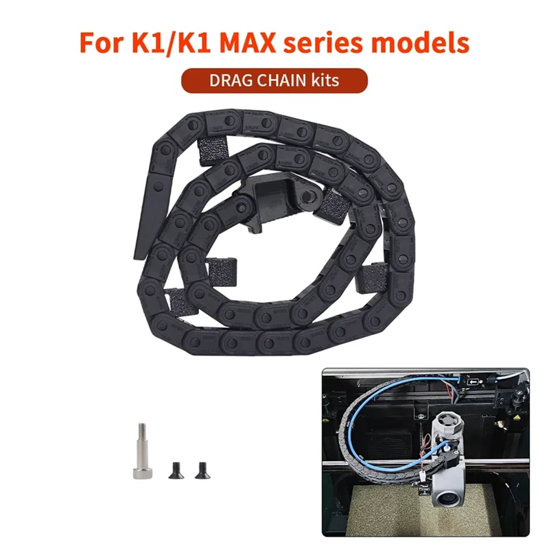 Фото Превосходный-для Creality K1/K1 Max Open Drag Chain Bridge Тип 6X10 мм Кабельный держатель для 3D-принтера K1/K1 Max №3