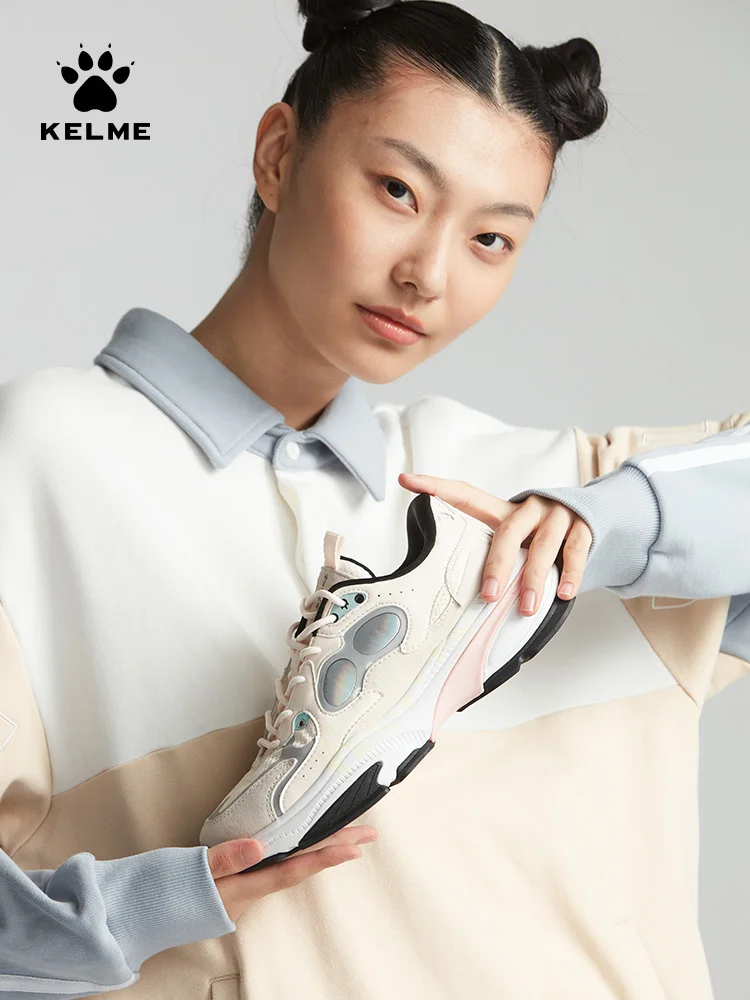 

KELME/Женская обувь; Новинка; Светоотражающие дышащие лоферы на платформе; Мужские Нескользящие модные Универсальные спортивные лоферы;Кроссовки XX6003203