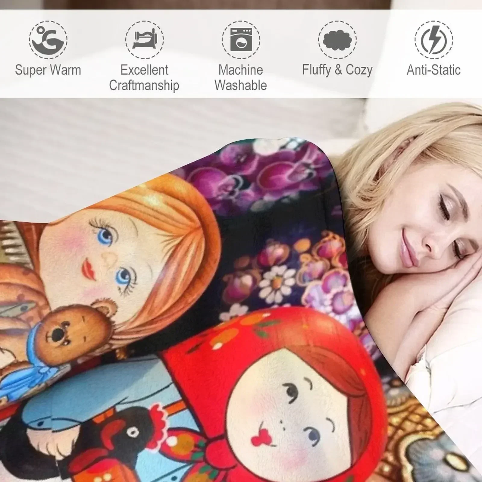 Новое одеяло Matrioska летние роскошные дизайнерские мягкие плюшевые плед-одеяла