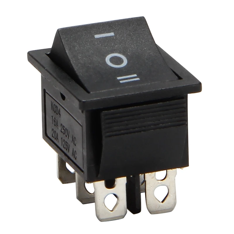 6-терминалы 3 позиционный Выключатель вкл/выкл/вкл DPDT Лодка кулисный переключатель двухполюсный двойной 16A 250VAC 20A 125VAC