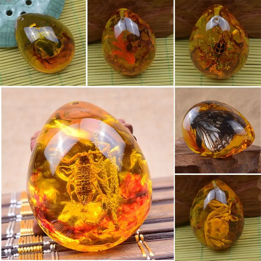 

1PC Natural Rough Butterfly Amber Stone Insect Spcimen Pendant Necklace Gemstone Table Decoration DIY Jewelry Craft Pendant