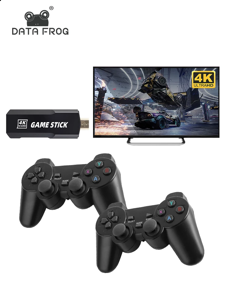 Игровая консоль DATA FROG128G в стиле ретро 40000 игр 4K HD 2 4 ГГц двойной беспроводной