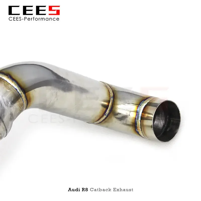 CEES Catback выхлоп для Audi R8 V8/V10 2017-2023 супер автомобиль гоночный тюнинг глушитель SS304