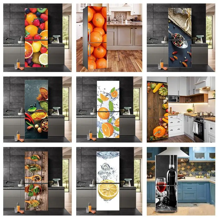 Самоклеящиеся виниловые наклейки для холодильника съемные обои с рисунком