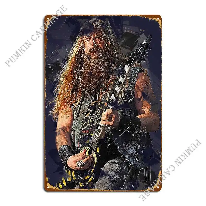 Металлический плакат Zakk Wylde для создания гаражной стены, пещеры, жестяной плакат