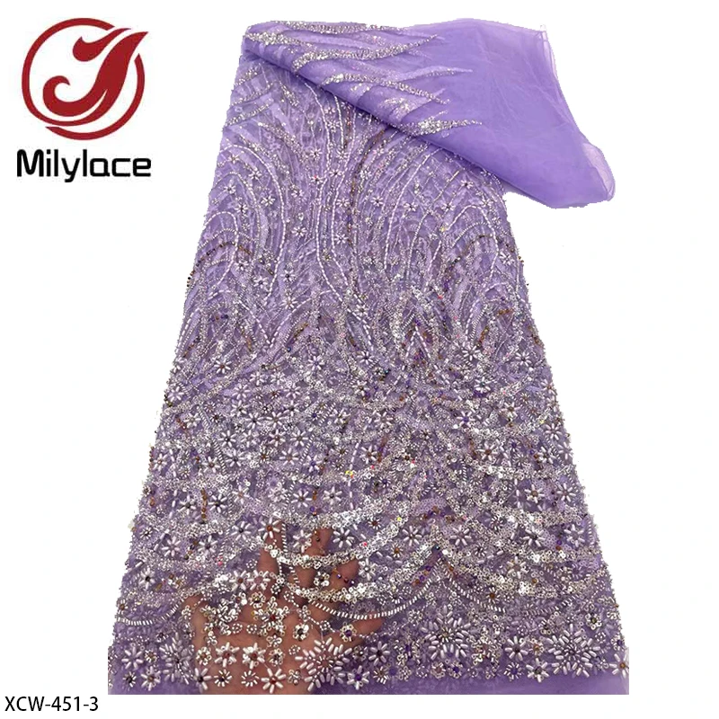 Африканская Тяжелая бисерная кружевная ткань французская Свадебная с блестками