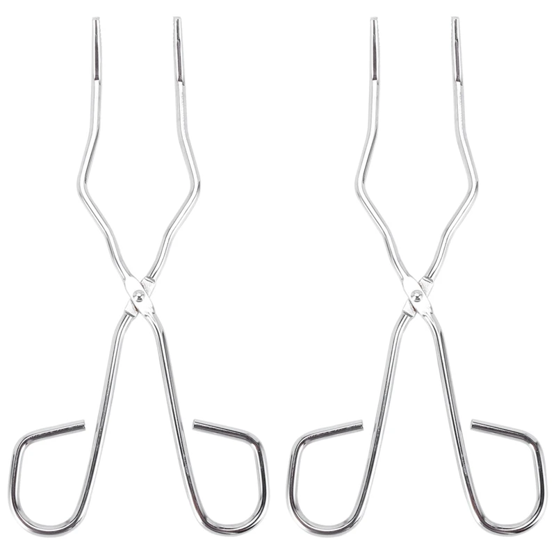 

2X Crucible Tongs Melting Dish Stainless Plier Holder Handle 23Cm