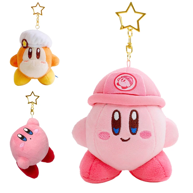 

16 Styles Kirby's Dream Land Keychain Pendant Plush Toys Soft Stuffed Accessories Kawaii Hanging Jewelry Cartoon Figure Keyring