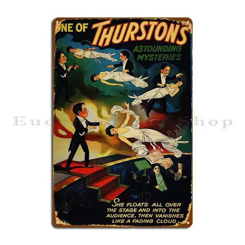 Фото Плакат с волшебником Thurston Kellyspring, металлическая табличка, настенный декор для кинотеатра, настенный декор, винтажный дизайн, жестяная вывеска, постер №2
